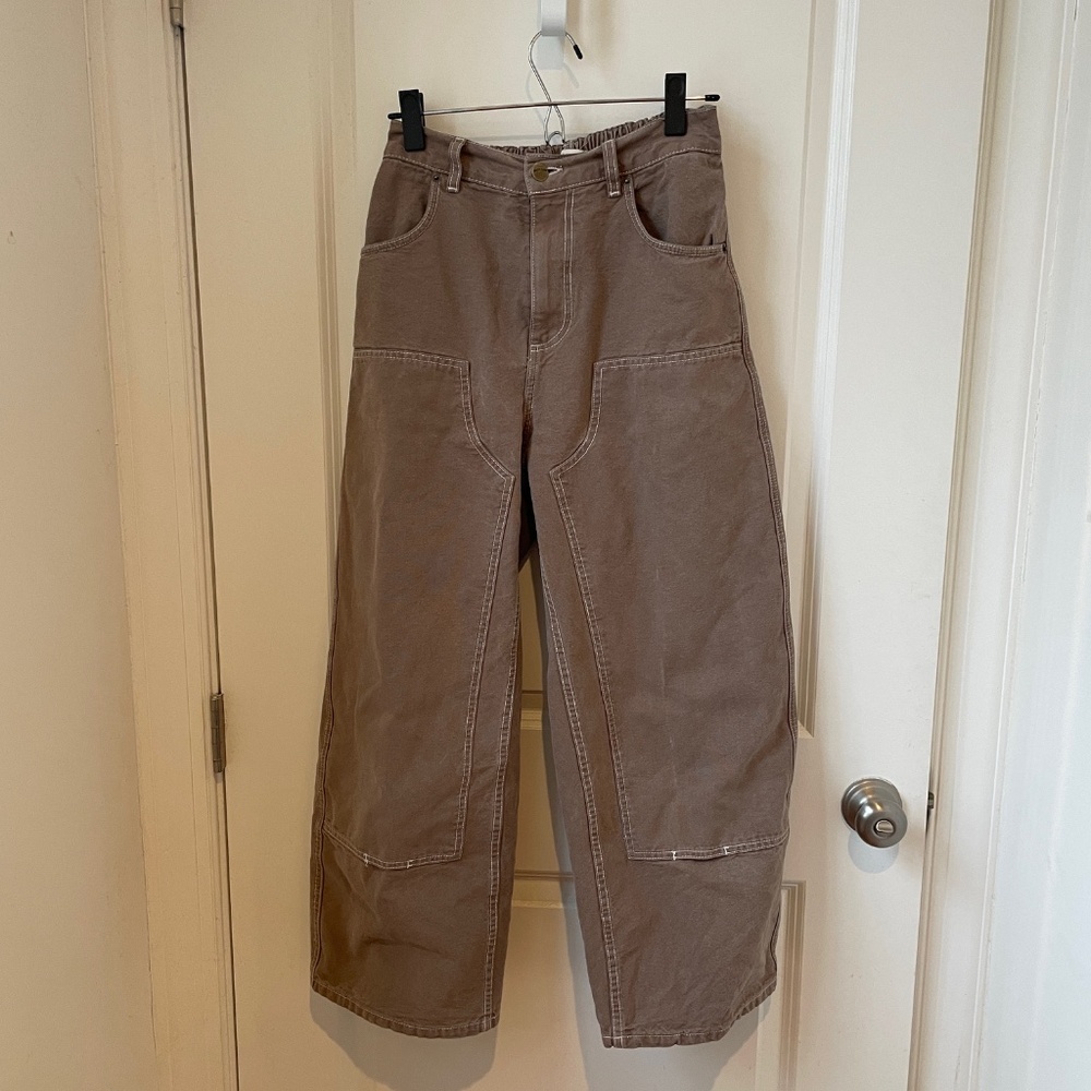 Tan Canvas Big Baby Jean